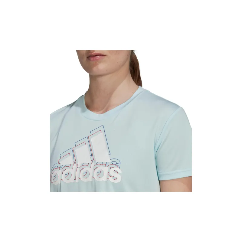 Adidas BRAND LOVE T-Shirts Women's Blue-4