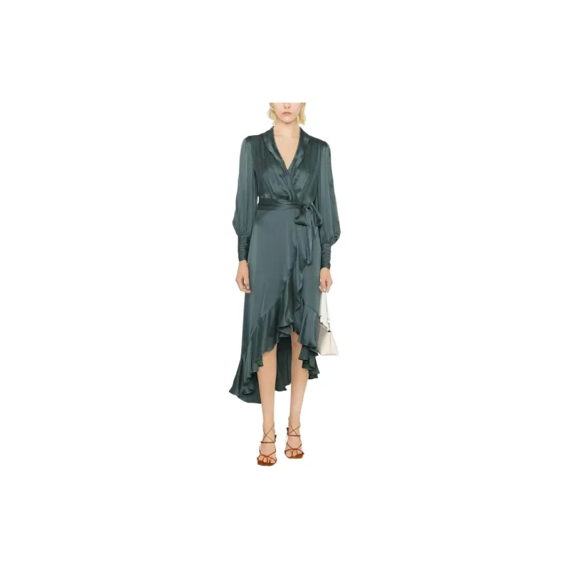 Zimmermann Long-Sleeved Dresses Women's Green-1