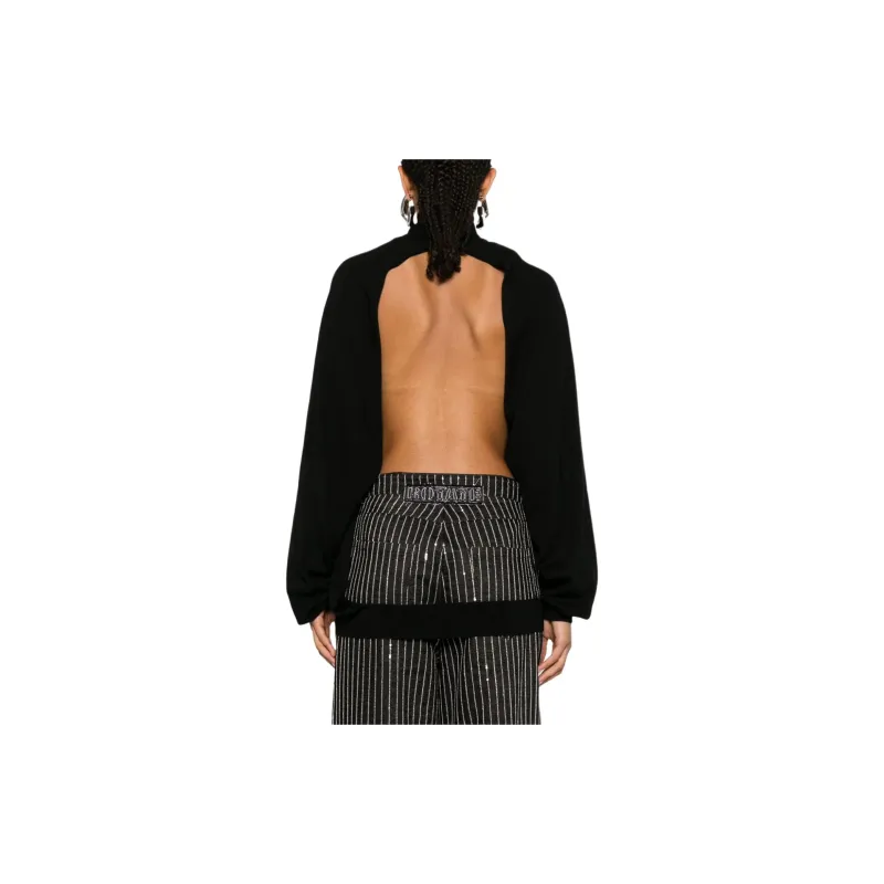 MOSCHINO Logo Charm Open Back Jumper-2