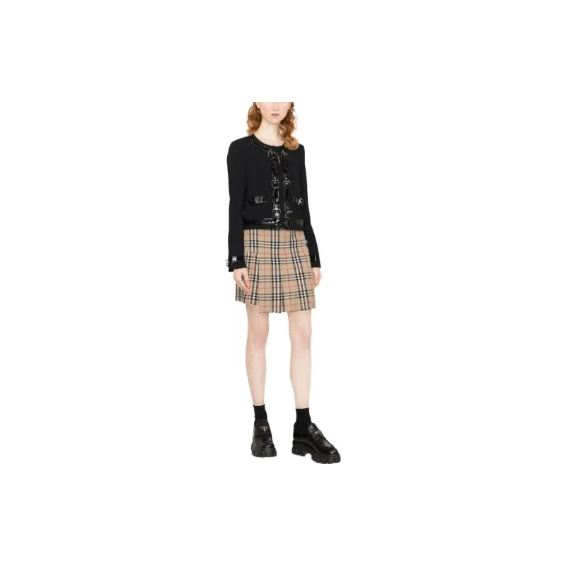 MOSCHINO Cropped Coats Women's Black-1