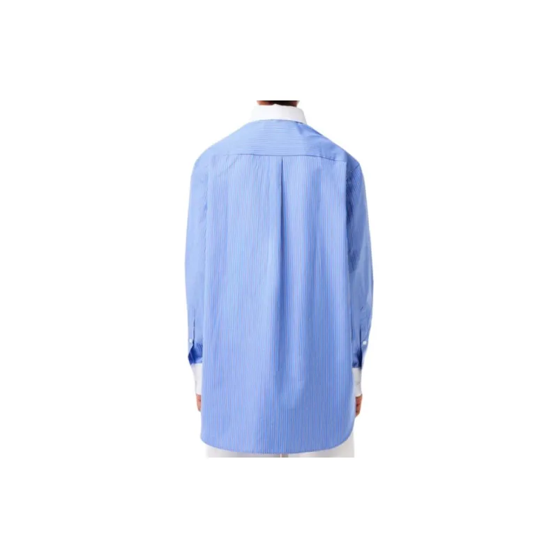 LACOSTE Shirt Women's Blue White-2