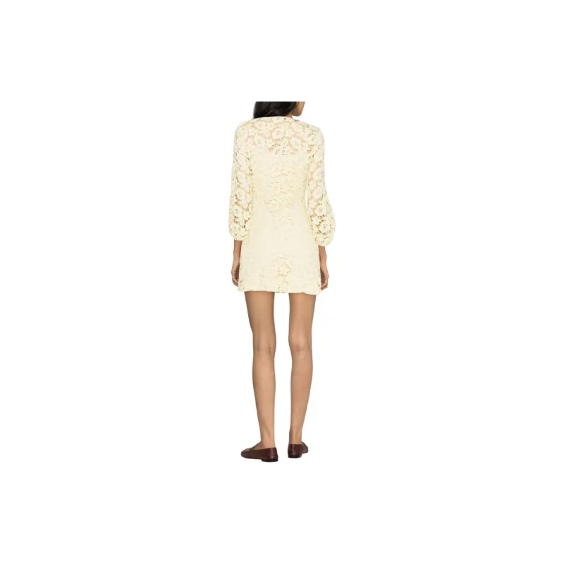 Maje Long-Sleeved Dresses Women's Light Yellow-1