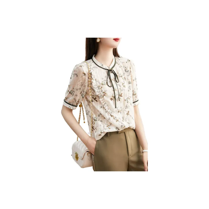 【dme】 Shirt Women's Cinnamon Color-4