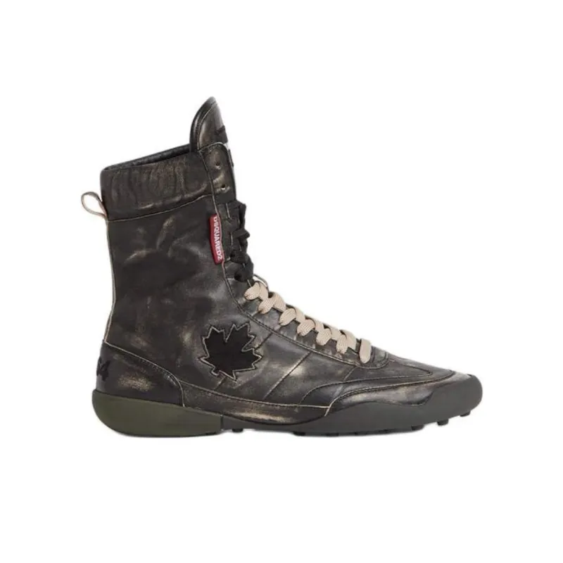 DSQUARED 2 High Top Casual Shoes Men's Gray-1