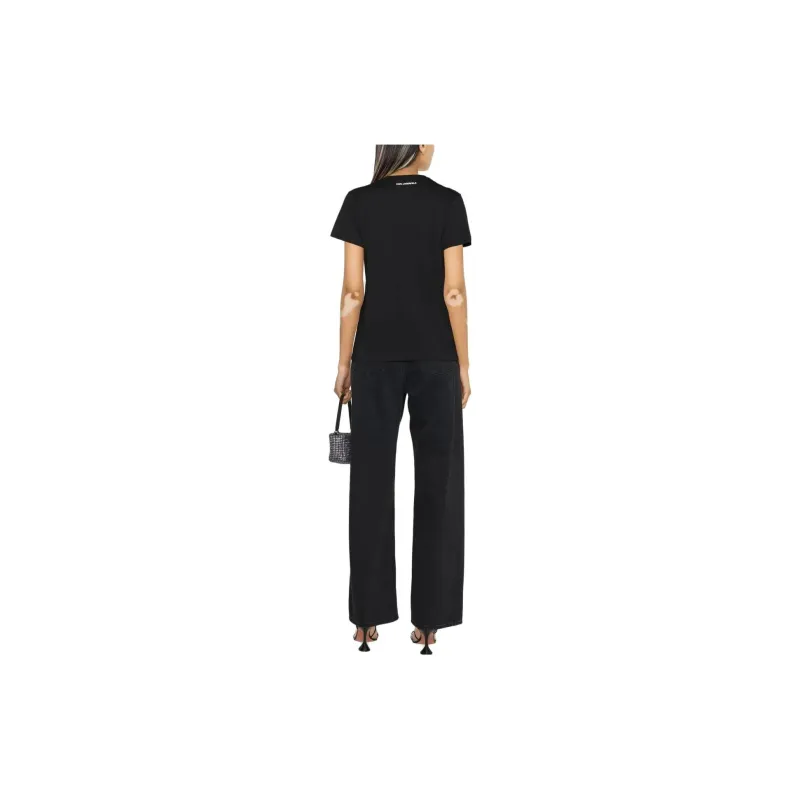 Karl Lagerfeld Ikon Choupette Organic cotton T shirt-3