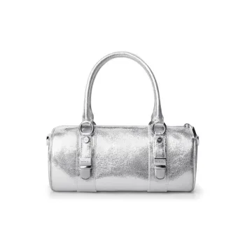 INJOYLIFE Cow Leather Cylinder Crossbody Bag One Shoulder Handbag Women's