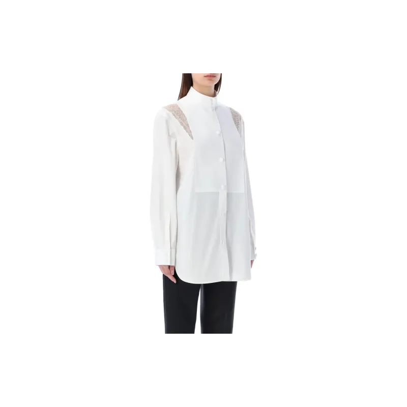 Burberry Lace trim Cotton Shirt-3