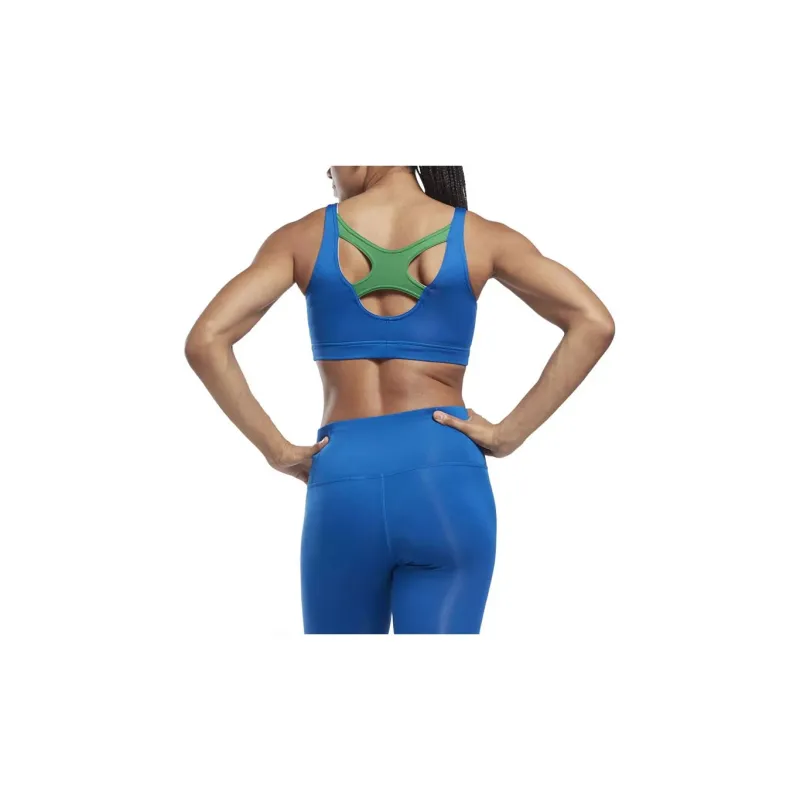 Reebok ID TRAIN BIG LOGO BRA Sports Underwear Women's Blue-3