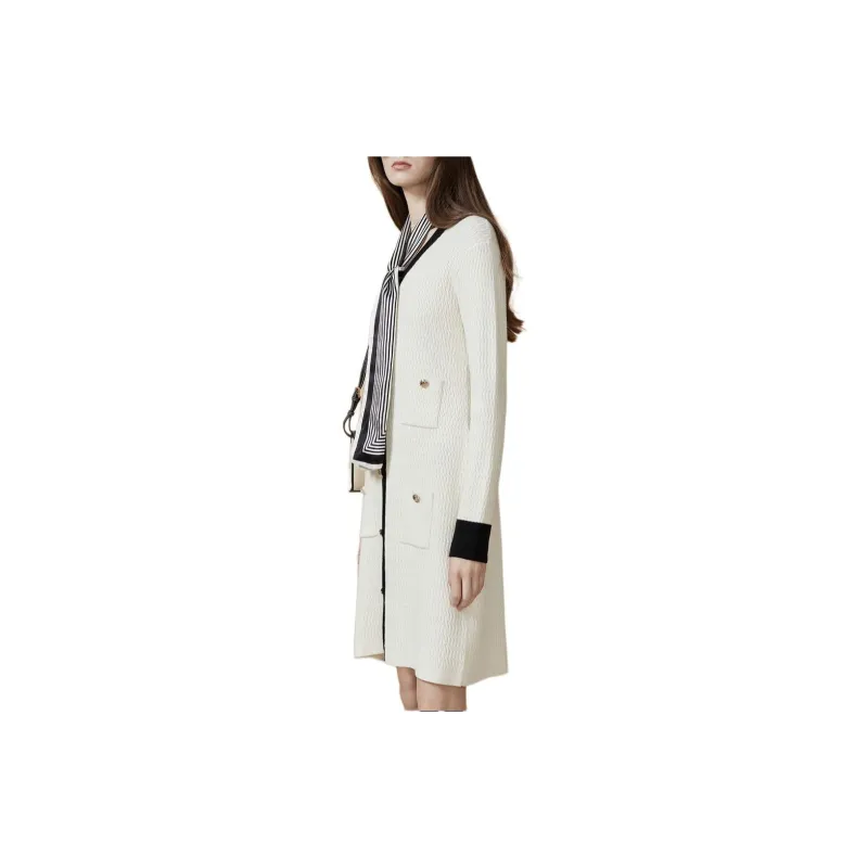 DKNY Long Sleeved Dress Women's White-3