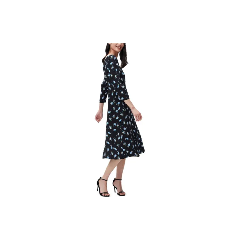 DVF Diane Von Furstenberg SS23 Long-Sleeved Dresses Women's Black-3