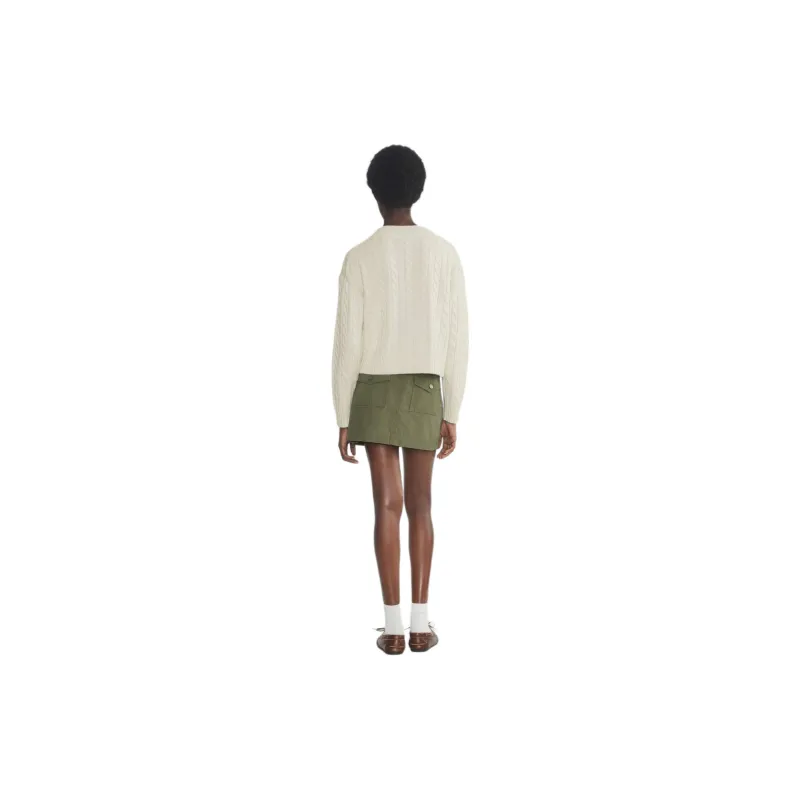 ARITZIA FW24 Sunday Best Kaya Skirt Cargo Short Skirts Women's Army Green/Army Green-3