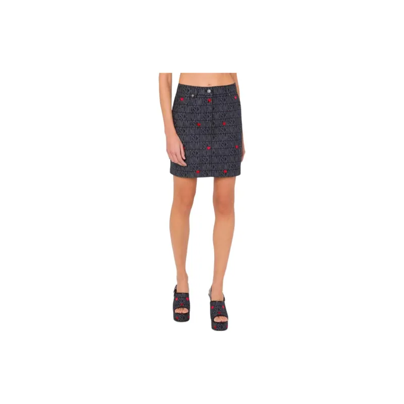 MOSCHINO Logo jacquard Pencil Miniskirt-1