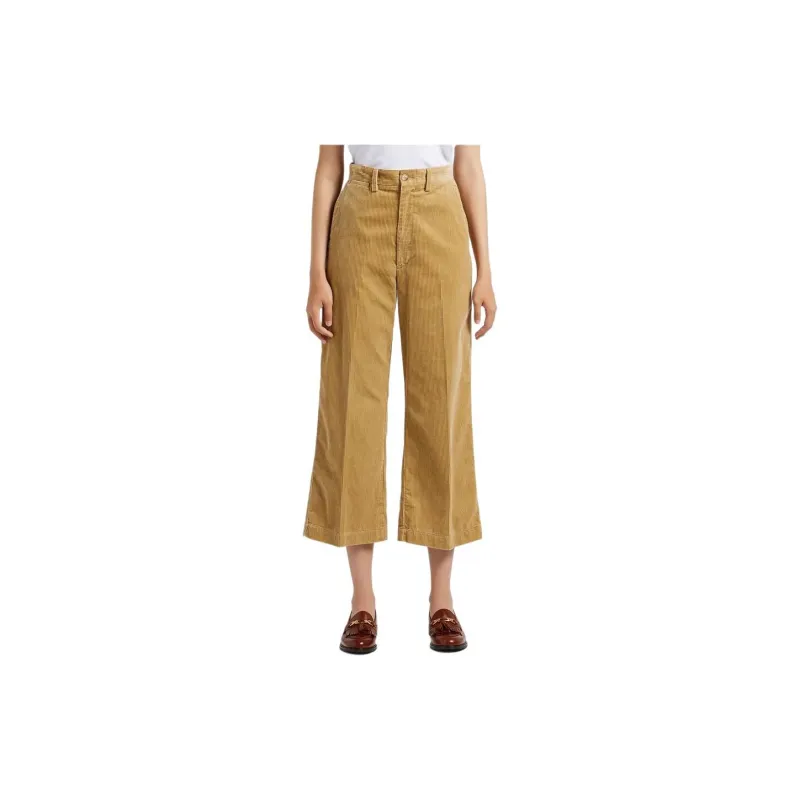 Polo Ralph Lauren Wide Leg Cropped Corduroy Trousers-2