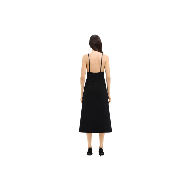 COURREGES Logo embroidered Ribbed Tank Top-1
