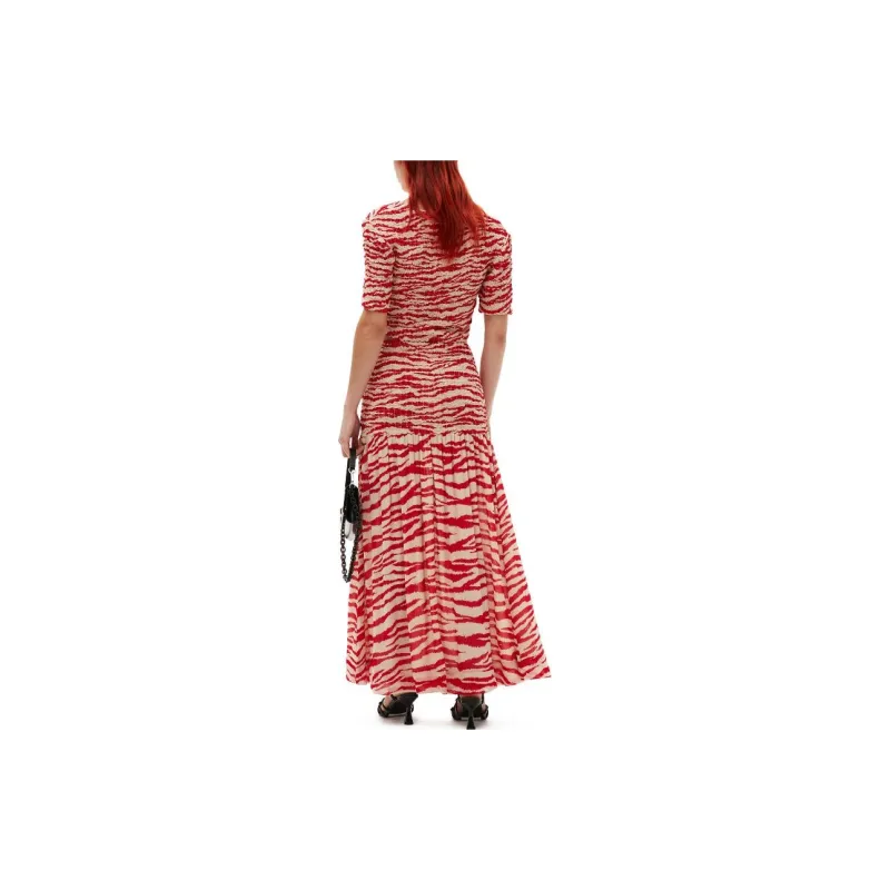GANNI Casual Long Skirts Women's Red-3