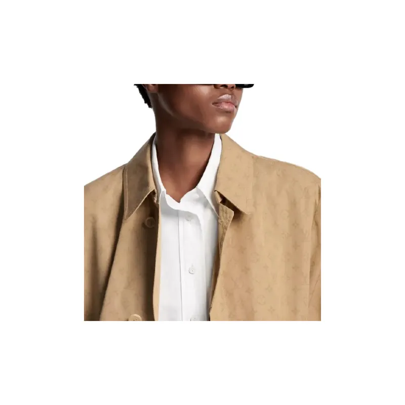 LOUIS VUITTON Monogram Toile Trench Coat-3