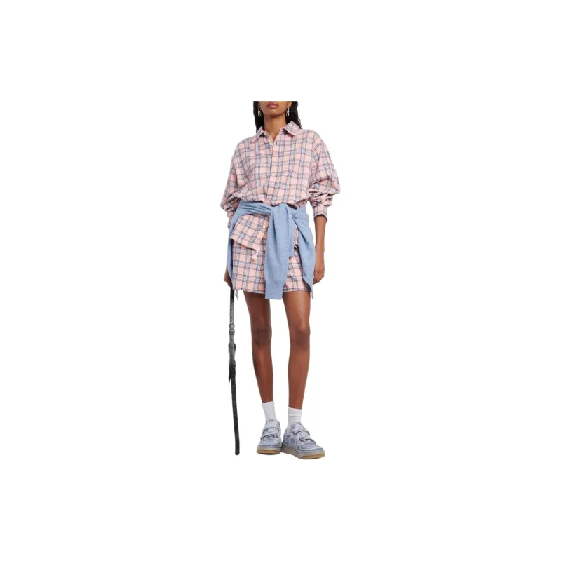Acne Studios SS24 Casual Shorts Women's Pink Blue-1