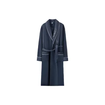 UAVAE Bath Robes Men's Gray Blue