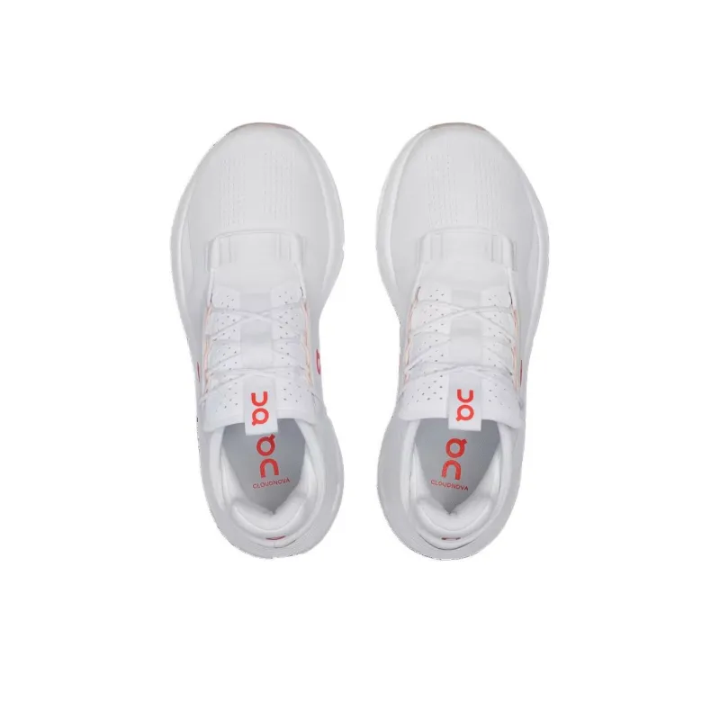 On Cloudnova 2 Anti Slip Wear Resistant Low Top Running Shoes Women's White-2