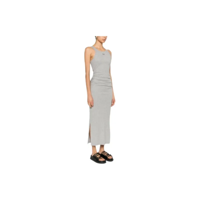 GANNI Fine ribbed Midi Dress-3