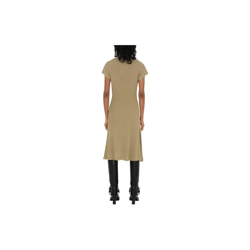 Burberry Ribbed-Knit Short Sleeved Polo Dress-3