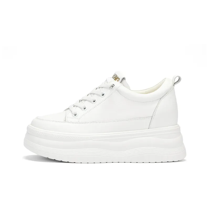 RED DRAGONFLY Small White Shoes Lightweight Height Increasing Low Top Casual Shoes Women's Black Beige-9