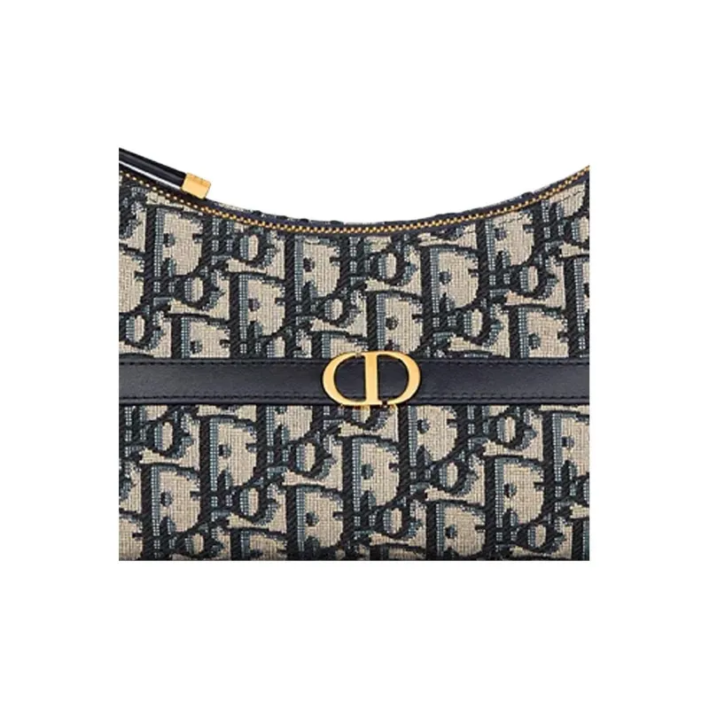 DIOR 30 Montaigne Cigale Mini Hobo Shoulder Bag Women's Blue-3