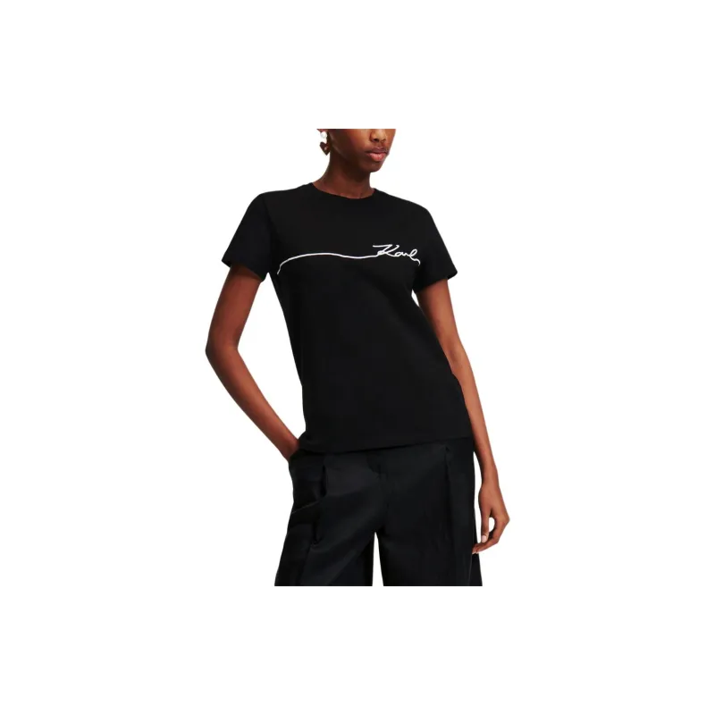 KARL LAGERFELD / Karl Lagerfeld Jeans Signature Organic cotton T shirt-1