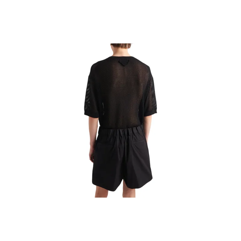 PRADA Short Sleeved Open Knitted Top-3