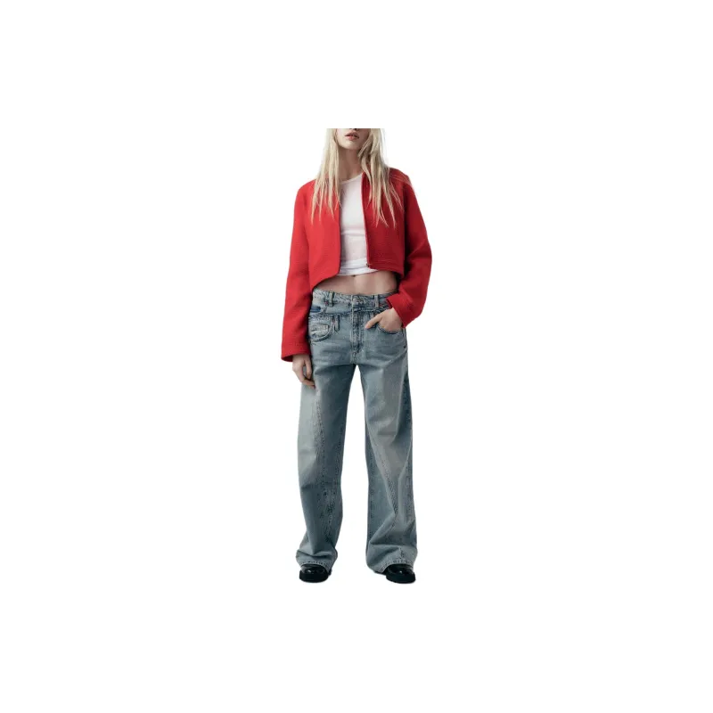 ZARA Jackets & Coats Women's Red-2