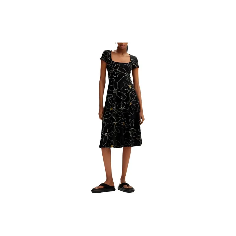 Desigual Short Sleeved Dress Women's Black-1
