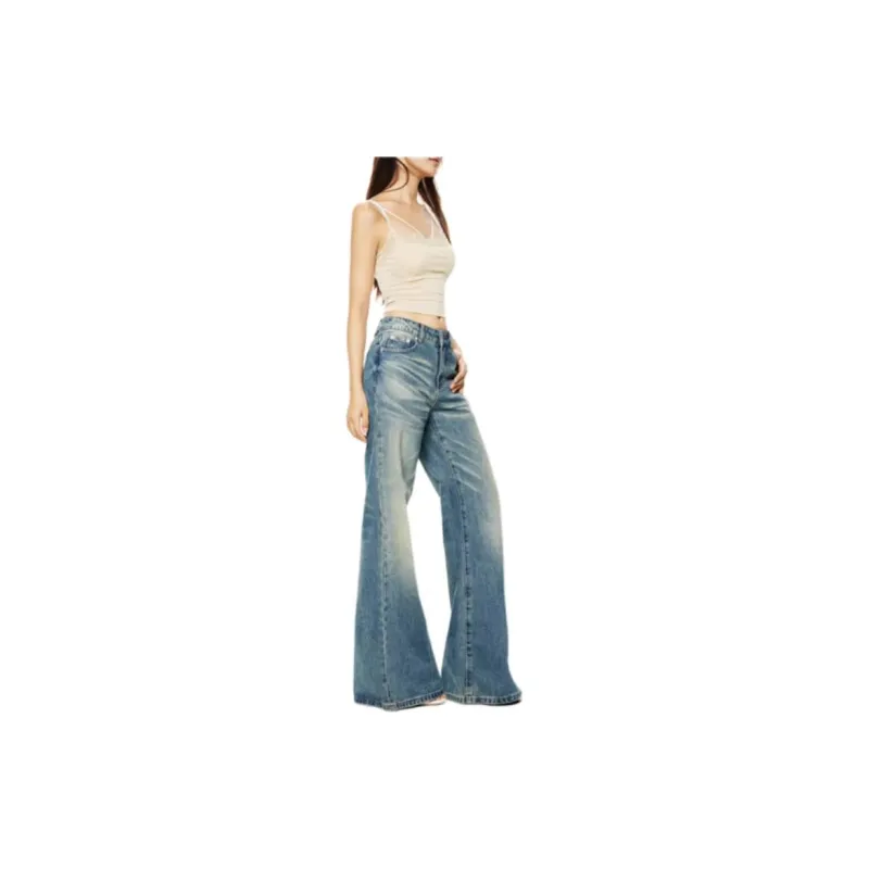 ZNZX Jeans Women's Sea Wave Blue-8
