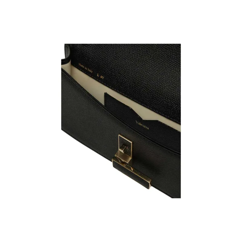 Valextra Iside Calfskin One Shoulder Crossbody Clutches Regular Women's Black-4