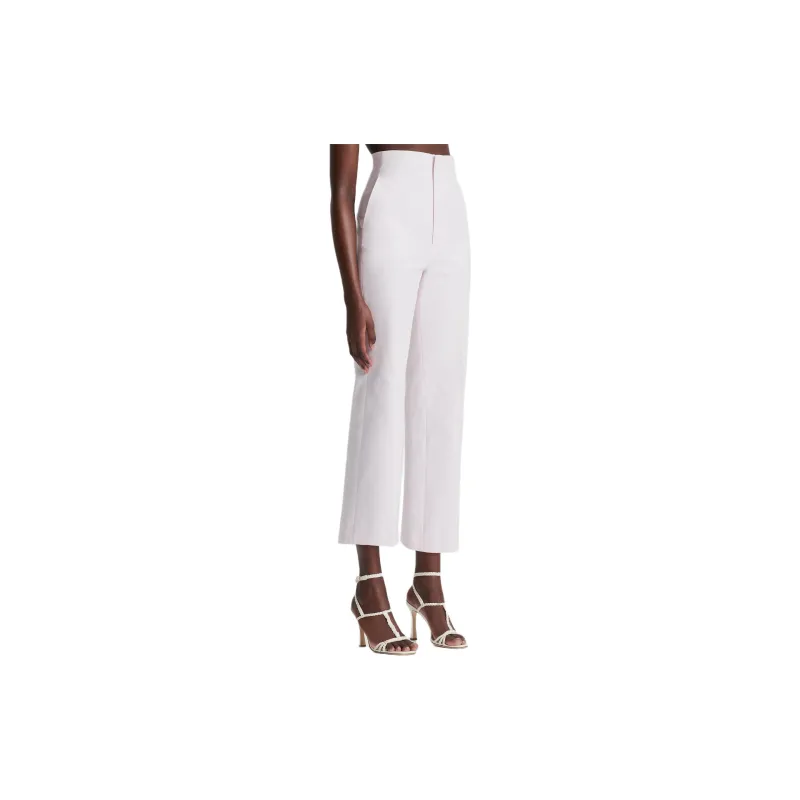 SCANLAN THEODORE Double Cotton Crop Trouser Suit Trouser Women's Tinted Pink/Light Pink-3