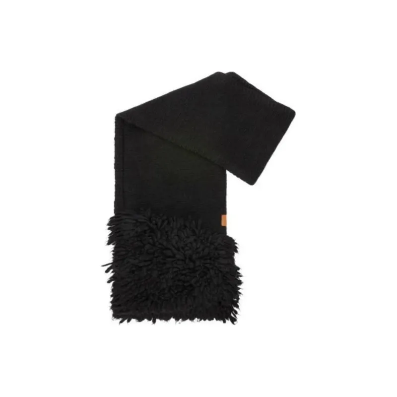 LOEWE Alpaca Knit Scarves Women's Black-0