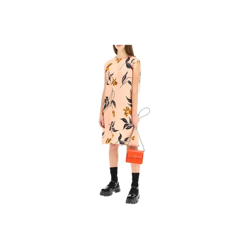 MARNI Short-Sleeved Dresses Women's Yellow-1