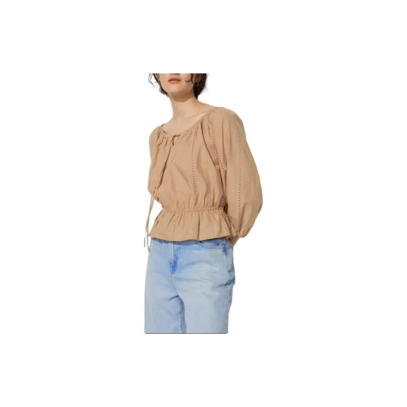 UNIQLO Shirt Women's Dark Beige-2