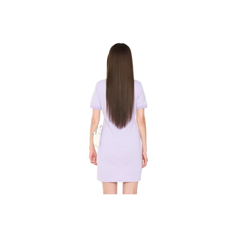 Nerdy Short Sleeved Dresses Women's Light Purple-2