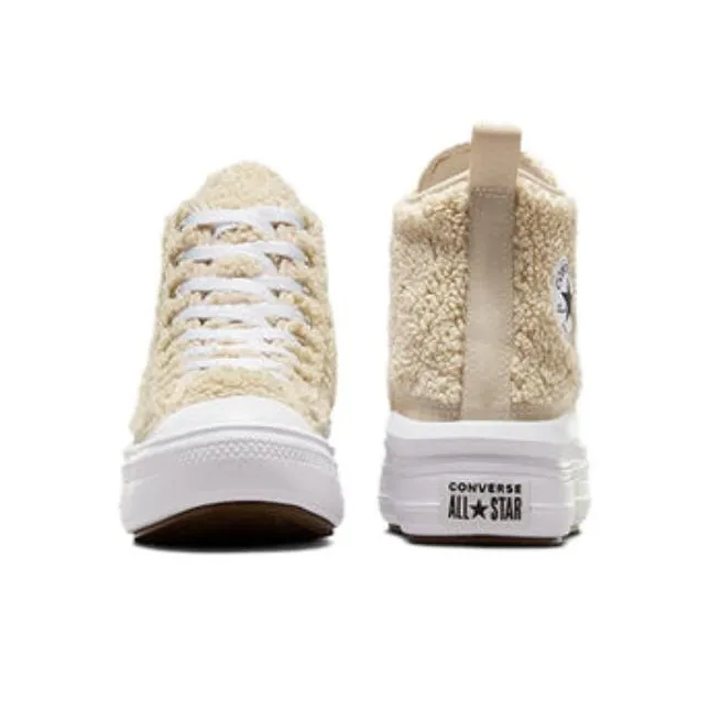 Converse Chuck Taylor All Star Move Platform High GS 'Sherpa   Beach Stone'-4