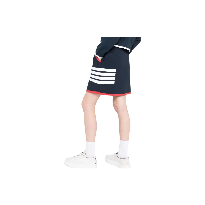 THOM BROWNE 4 Bar Box Drawstring Mini Skirt-3