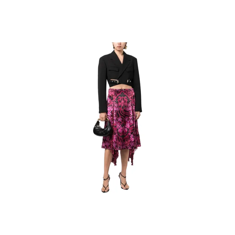 VERSACE FW23 Casual Long Skirts Women's Red-1