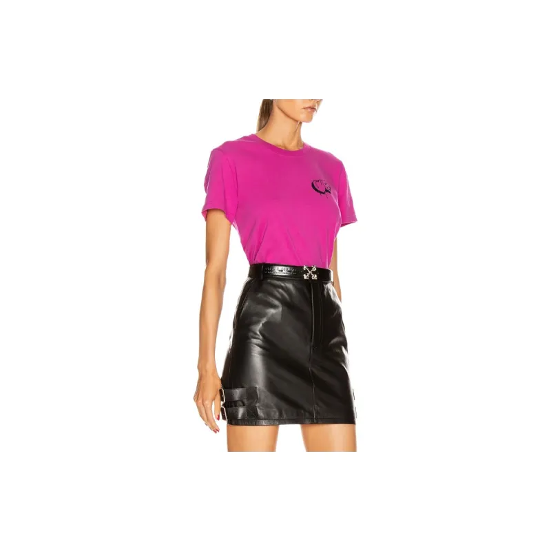 OFF WHITE T Shirts Women's Fuchsia-3