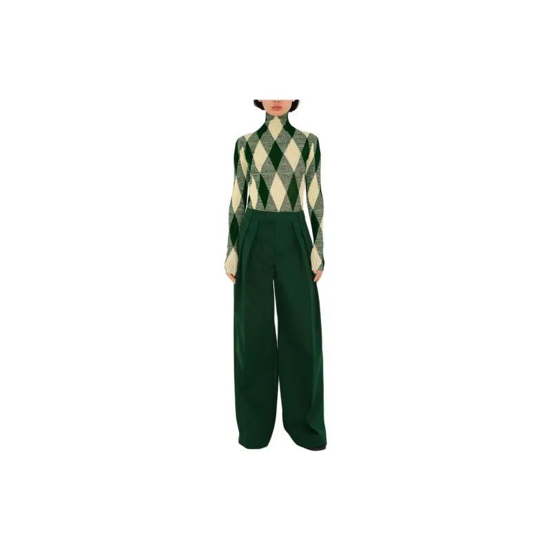 Burberry Pleated Cotton Trousers-2