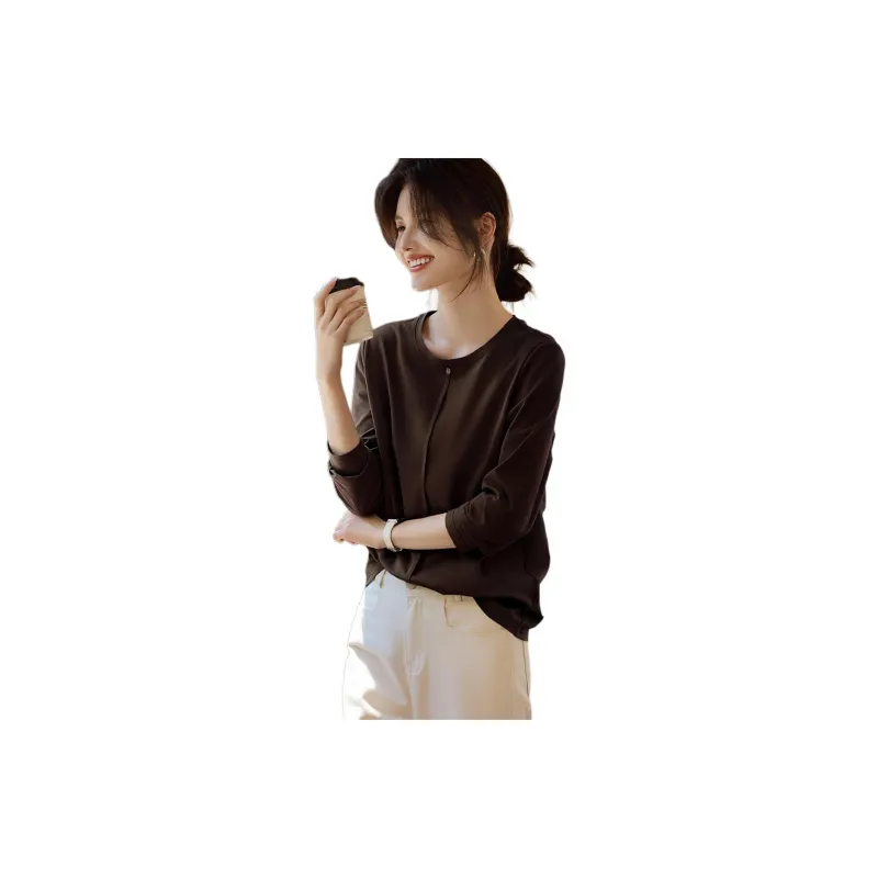 XWI T Shirts Women's Dark Brown-2