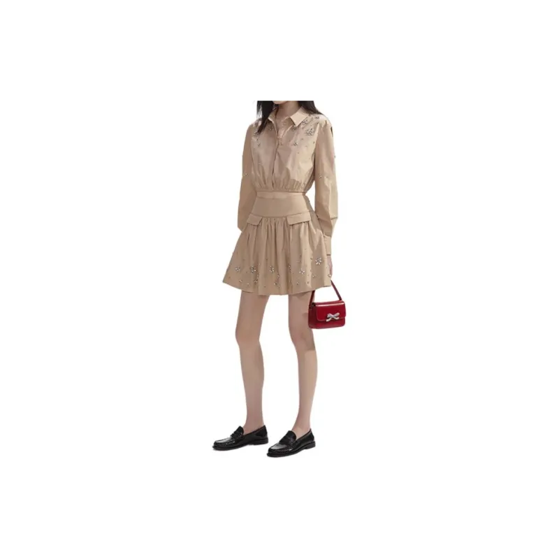 Self portrait Crystal embellished Cotton Miniskirt-3