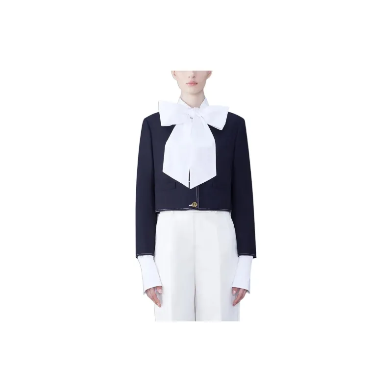 THOM BROWNE Fresco Box Pleat Cardigan Jacket-2
