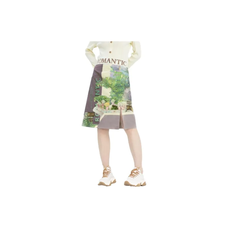 XG Casual Long Skirt Women's Folk Flower-1