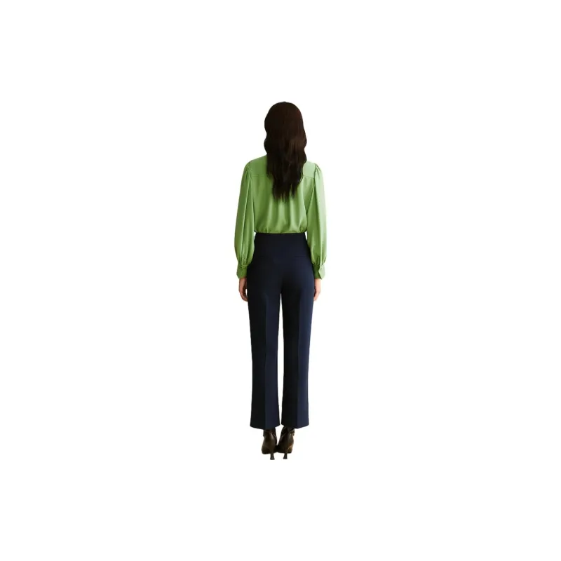 Yiner Casual Pants Women's Navy Blue-2
