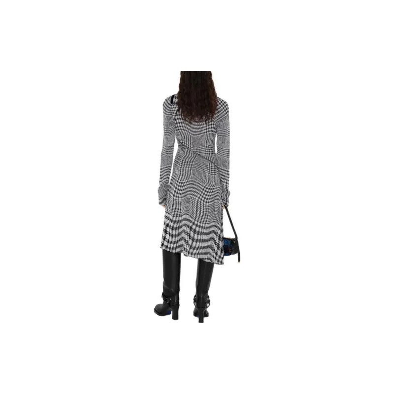 Burberry Turtleneck Asymmetric Midi Dress-3