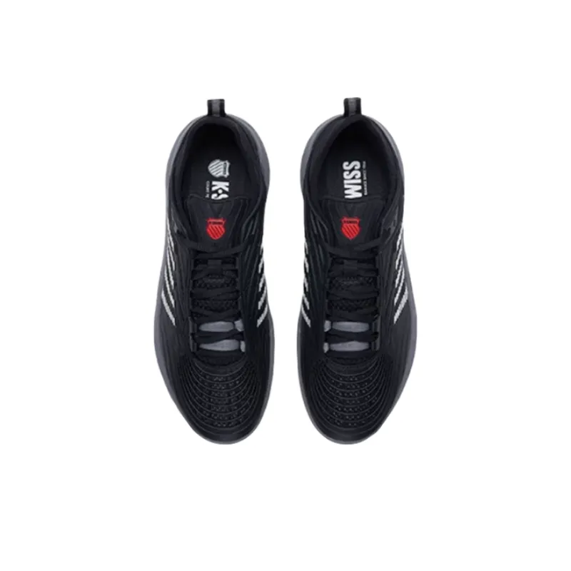 KSWISS Abrasion Resistant Breathable Low Top Tennis Shoes Men's Black-4